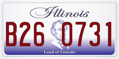 IL license plate B260731