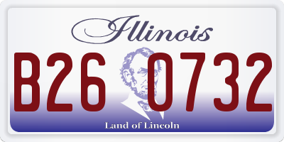 IL license plate B260732