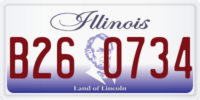 IL license plate B260734