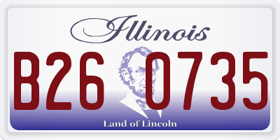 IL license plate B260735