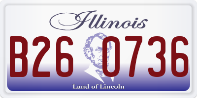 IL license plate B260736