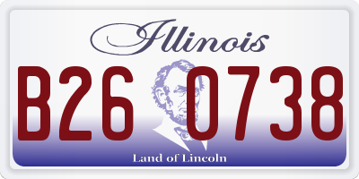 IL license plate B260738