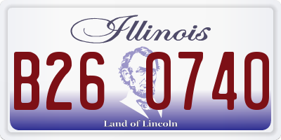 IL license plate B260740