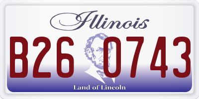 IL license plate B260743