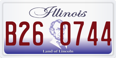 IL license plate B260744