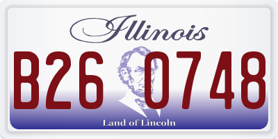 IL license plate B260748