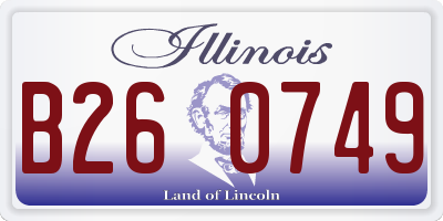 IL license plate B260749