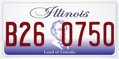 IL license plate B260750