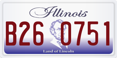IL license plate B260751