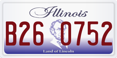 IL license plate B260752
