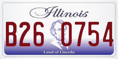 IL license plate B260754