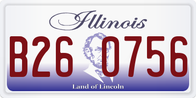 IL license plate B260756