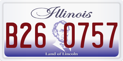 IL license plate B260757