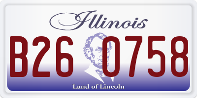 IL license plate B260758