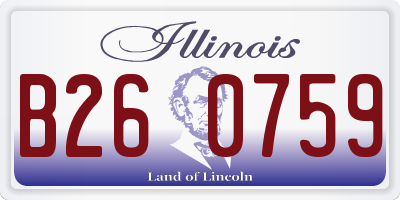 IL license plate B260759