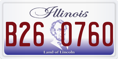 IL license plate B260760