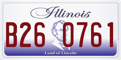 IL license plate B260761