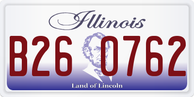 IL license plate B260762