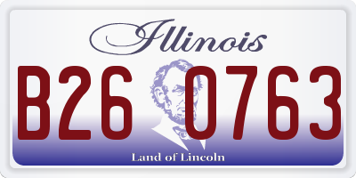 IL license plate B260763