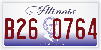 IL license plate B260764