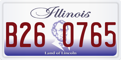 IL license plate B260765