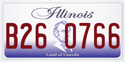 IL license plate B260766