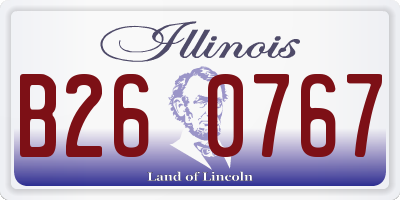 IL license plate B260767