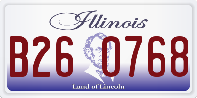 IL license plate B260768