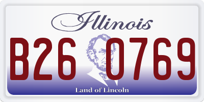IL license plate B260769