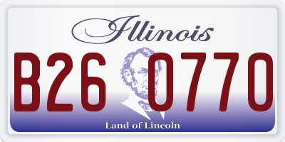 IL license plate B260770