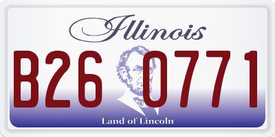 IL license plate B260771