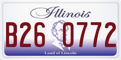 IL license plate B260772
