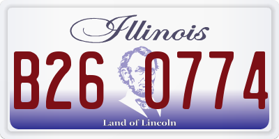 IL license plate B260774