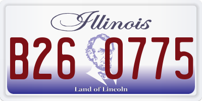 IL license plate B260775