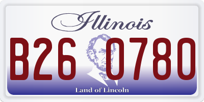 IL license plate B260780