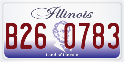 IL license plate B260783
