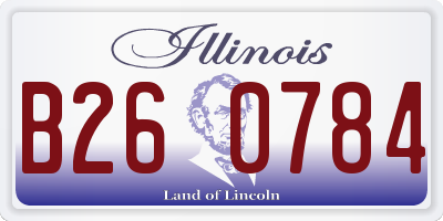 IL license plate B260784