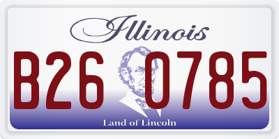 IL license plate B260785