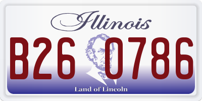 IL license plate B260786