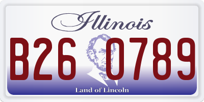 IL license plate B260789