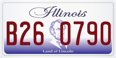 IL license plate B260790