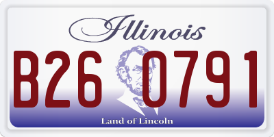 IL license plate B260791