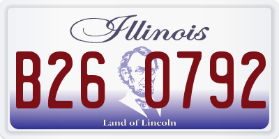 IL license plate B260792