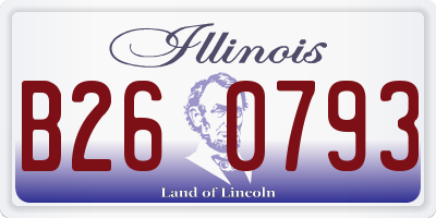 IL license plate B260793