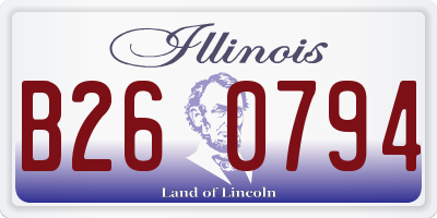 IL license plate B260794