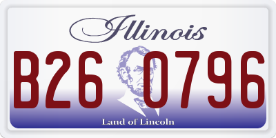 IL license plate B260796
