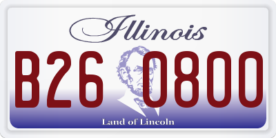 IL license plate B260800