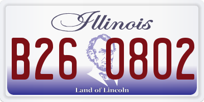 IL license plate B260802