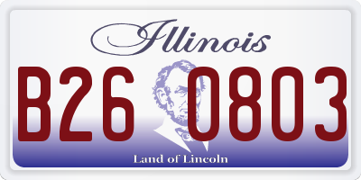 IL license plate B260803