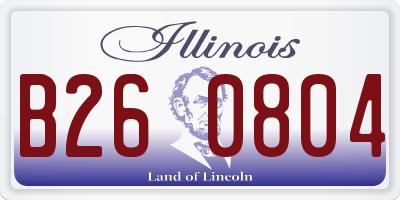 IL license plate B260804